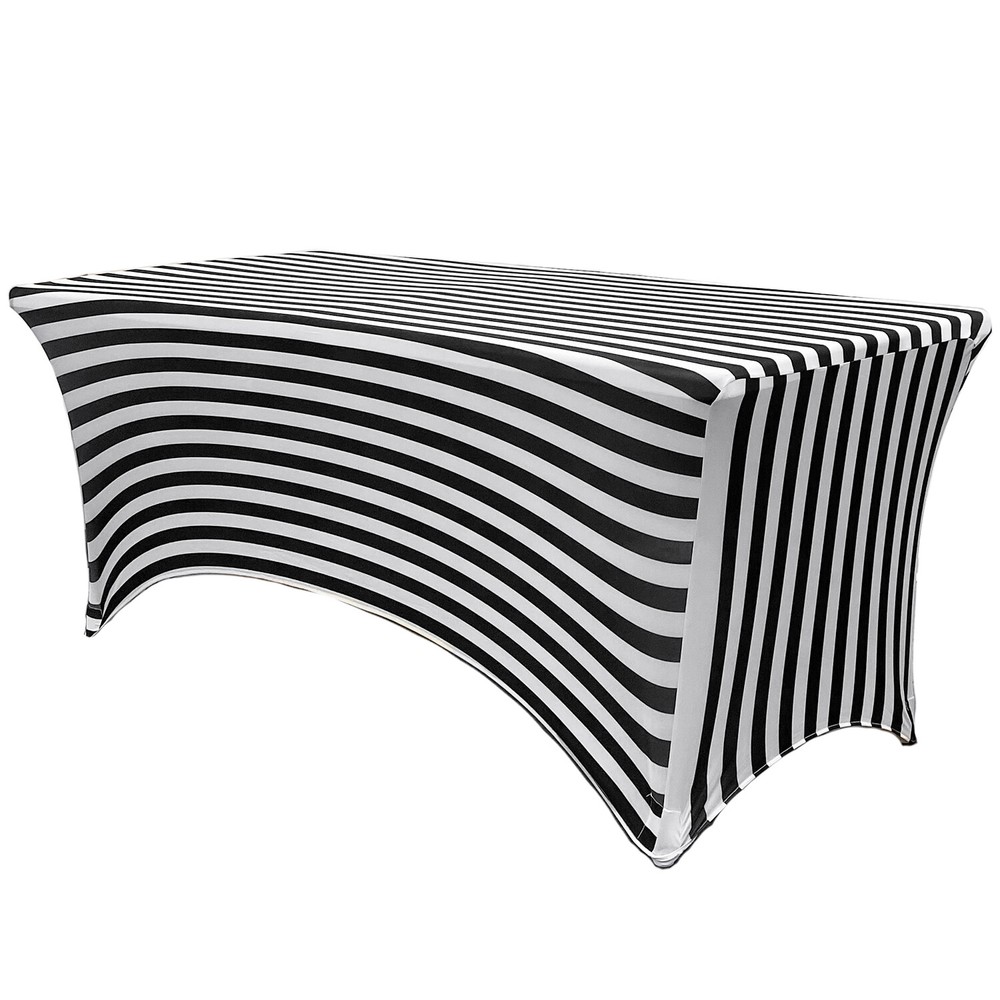 6 ft Rectangular Fitted Spandex Tablecloths, Party Folding Elastic Table Covers