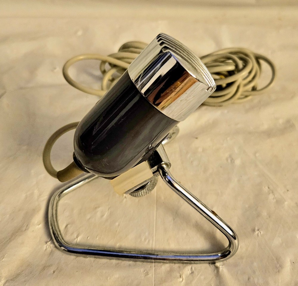 Harmonica Microphone Type CE 102H 1960s Dynamic Rare w Original Stand, Cable
