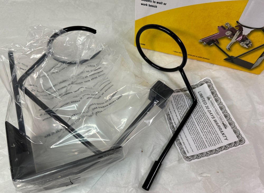 Central Pneumatic Gravity Feed Spray Gun Stand New In Box