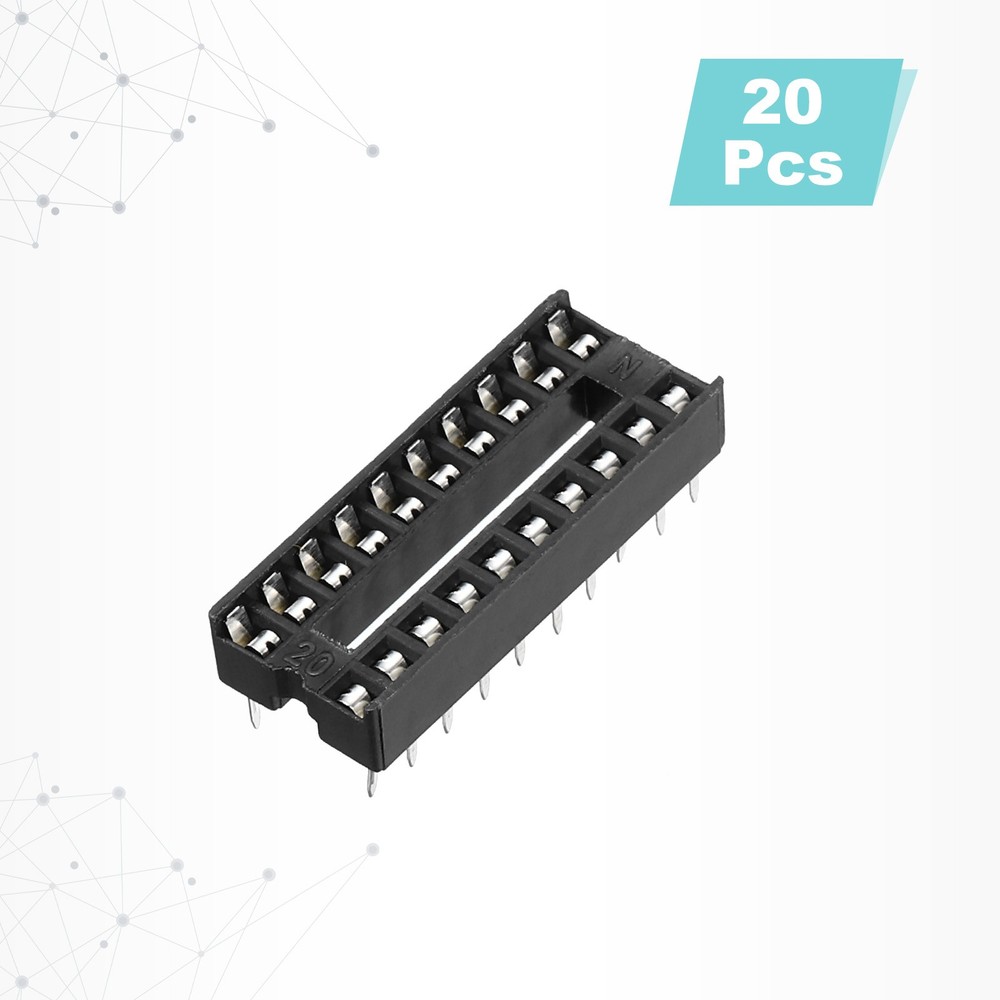 20Pcs DIP IC Chip Socket Adapter 20 Pin IC Assortment Kit 2.54mm/0.1"