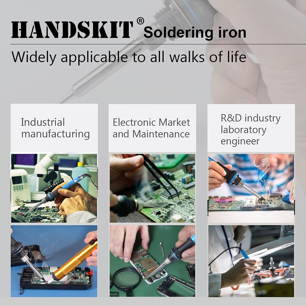 Soldering Iron, Iron Kit Electronics, 60W Adjustable Temperature Si