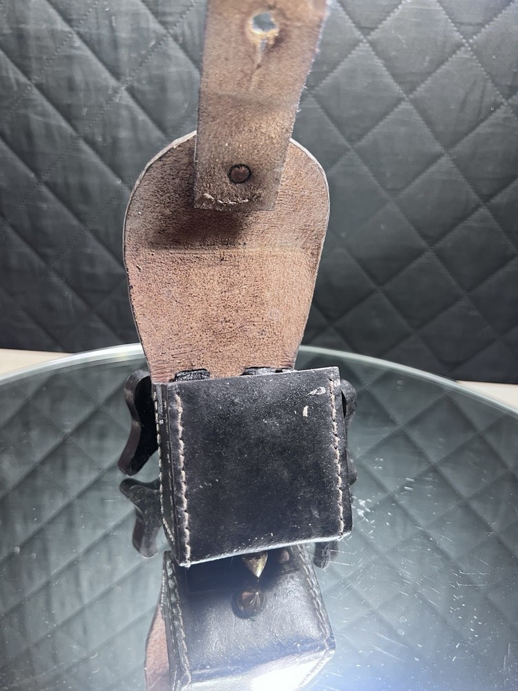 Muzzleloader Cap Or Ball Belt Pouch Black Leather Owb