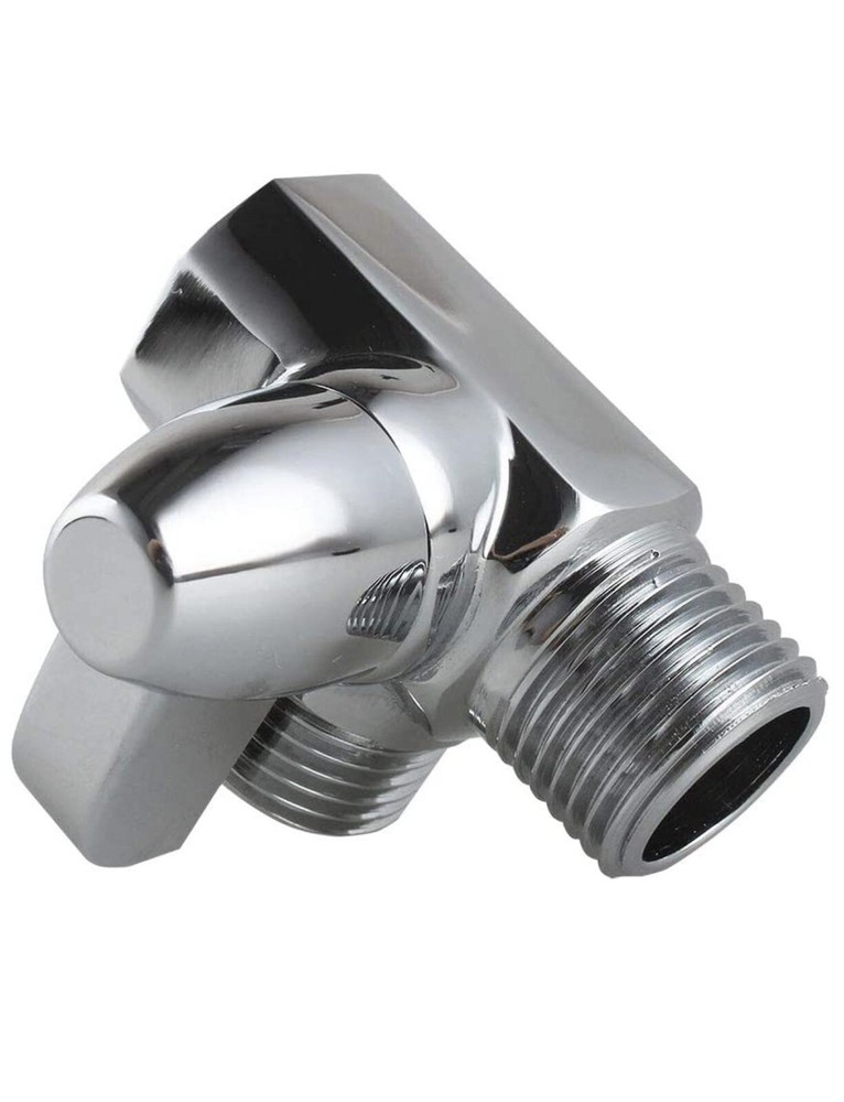 Solid Brass Shower Arm 2-Way Diverter Valve For Hand-shower Chrome