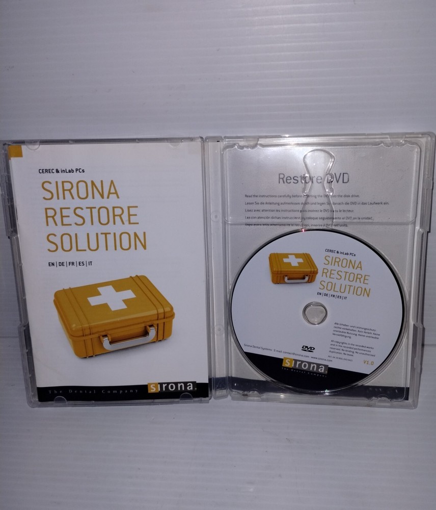 SIRONA CEREC inLab RESTORE SOLUTION DVD V1.0