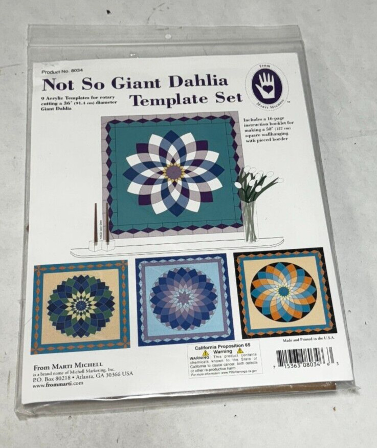 Not So Giant Dahlia Template Set, 36″ From Marti Michell