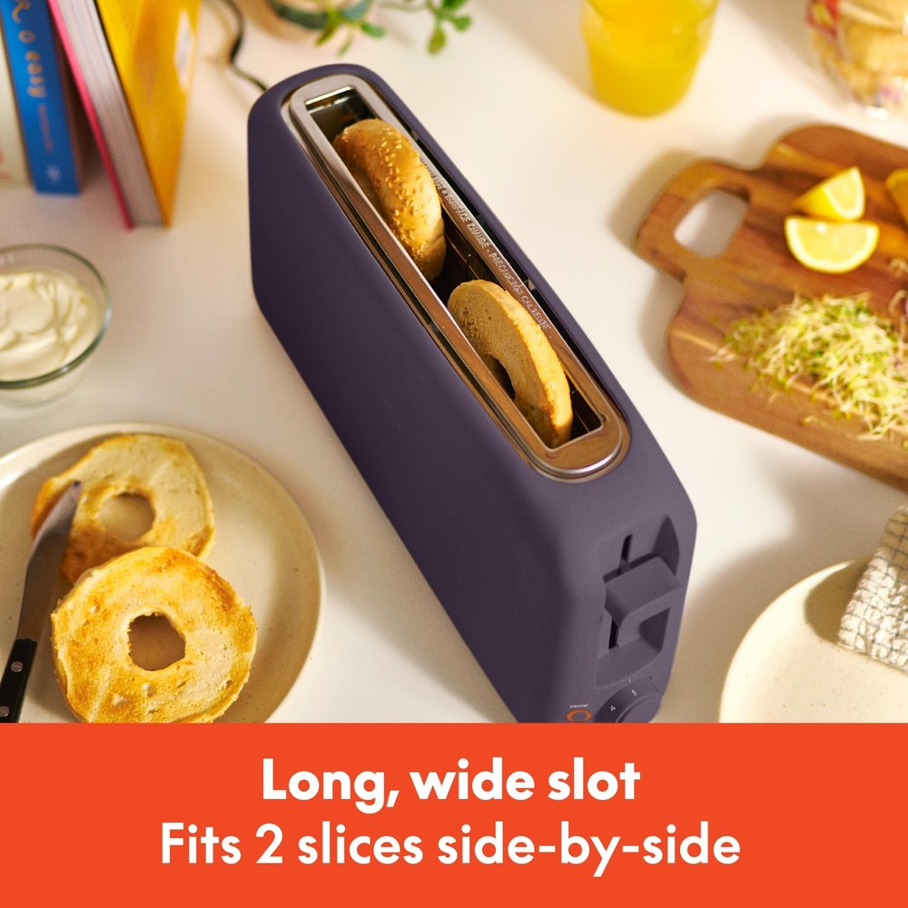 bella 2 Slice Slim Toaster, Fits-anywhere™ Kitchenware, 6 2 Slice, Plum