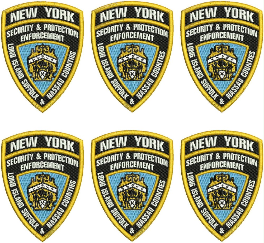 6 SECURITY & PROTECTION EMBROIDERY PATCH 4.62X3.62 VELCR@ ON BACK