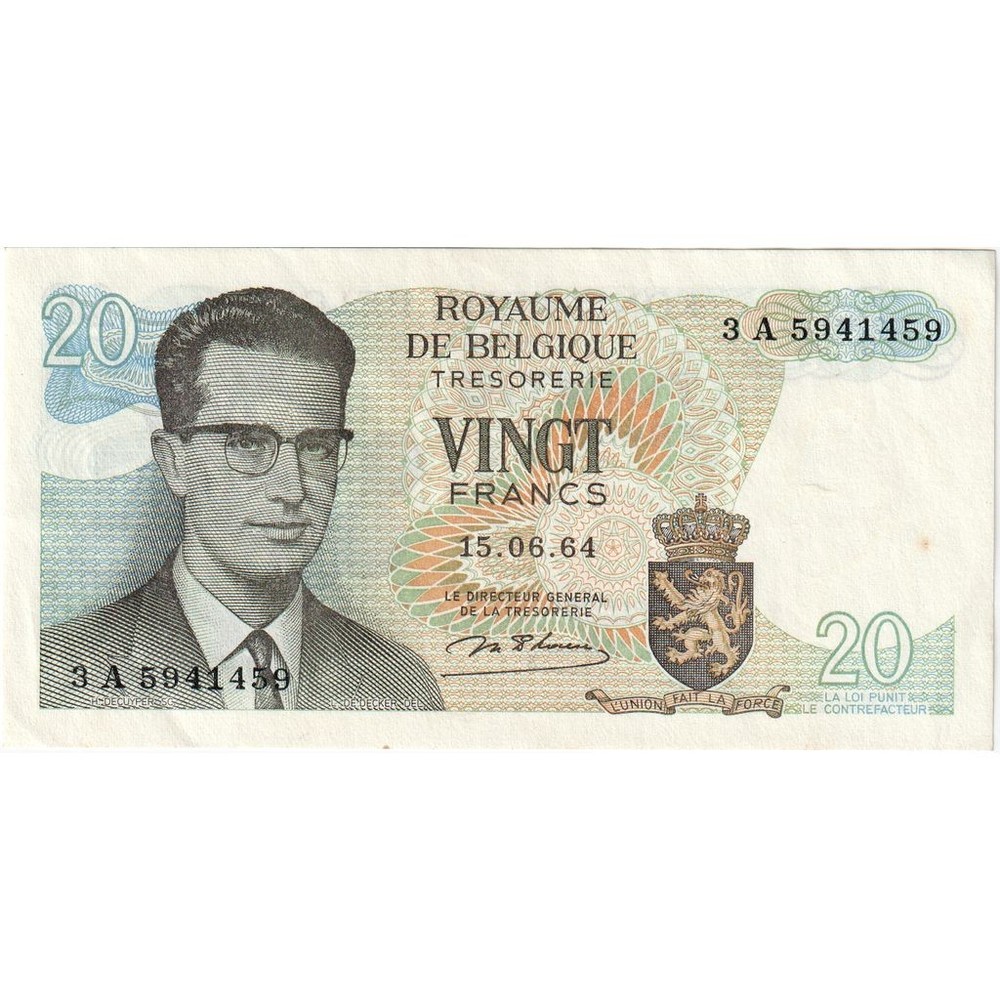 [#1242182] Belgium, 20 Francs, UNC