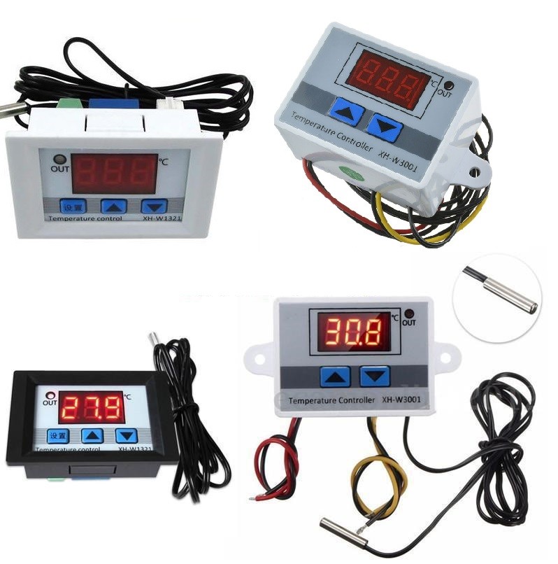 12V/24V/220V Digital LED Temperature Controller Thermostat Control Switch Probe