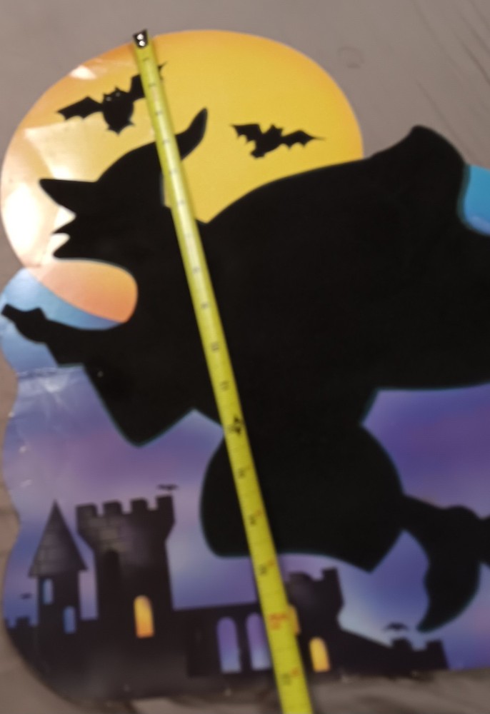 Eureka HALLOWEEN DieCut Flocked Cardboard WITCH