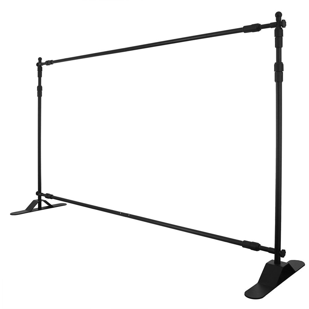 10x8Ft Banner Stand Retractable Step And Repeat Stand Backdrop Banner Adjustable