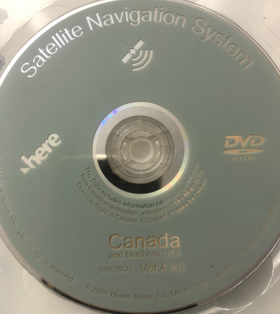 Honda Pilot 2007-2011 Navigation White DVD Map Canada 2021 Update