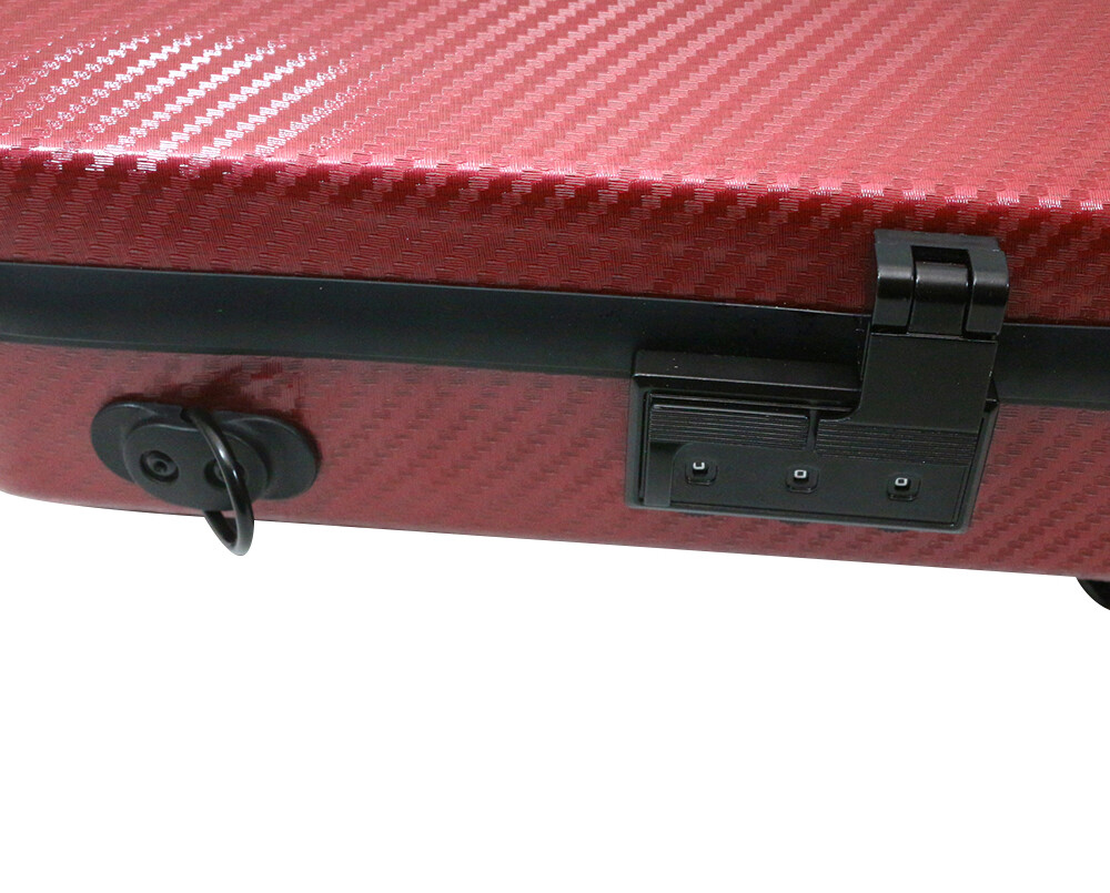red braid 4/4 Violin Case Carbon Fiber Music Sheet Bag & Code lock Oblong Case