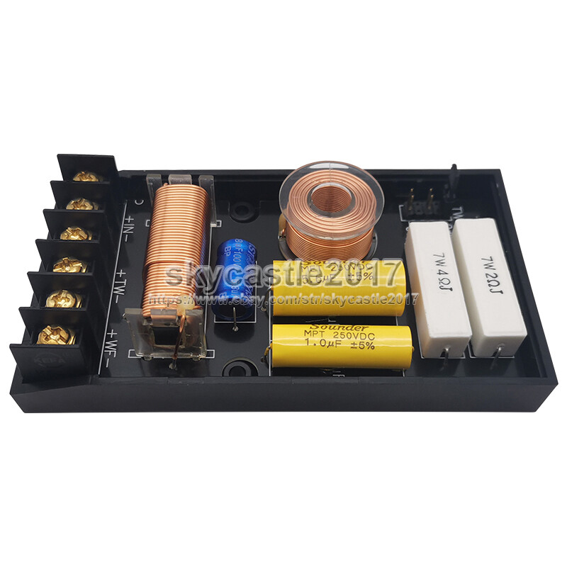 2pcs 200W 2 Way 2 Unit High-Low Hi-Fi Speaker Frequency Divider Crossover Filter