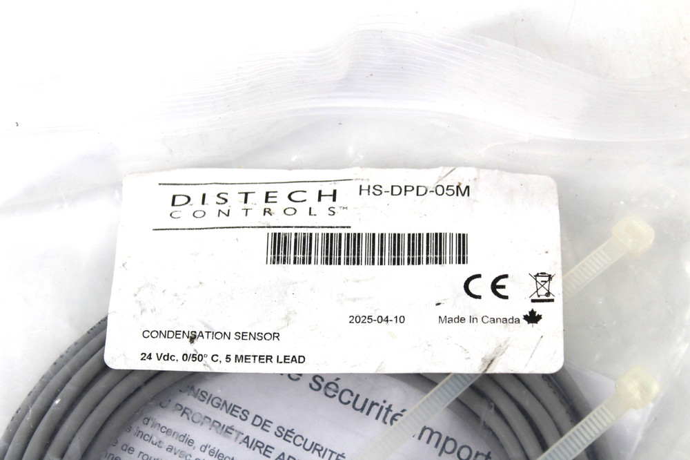 Distech Controls Condensation Sensor w/Cable (HS-DPD-05M) Gray NEW