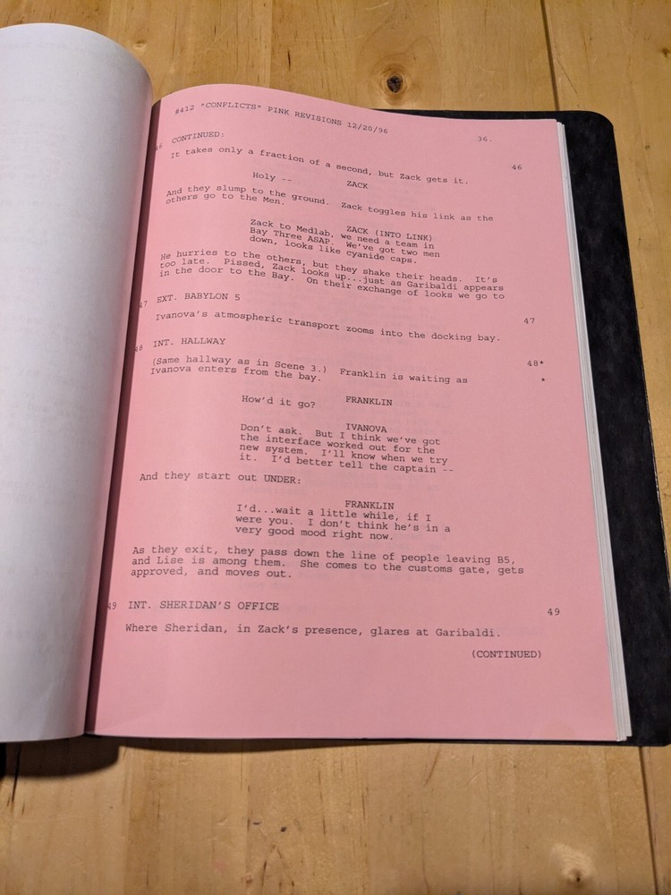 Babylon 5 Original Production Script ~ Conflicts of Interest