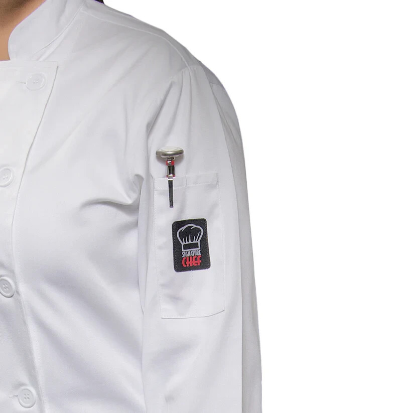 Winco UNF-7WL Chef Jacket White, Medium