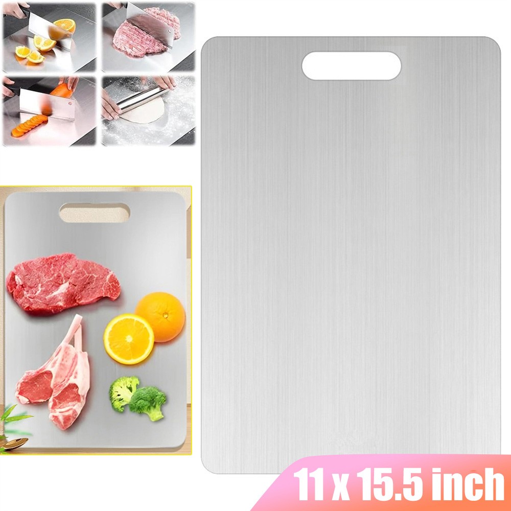 Titanium Cutting Board 100% Pure Non-Stick Double-Sided 11x15.5" in for Kitchen