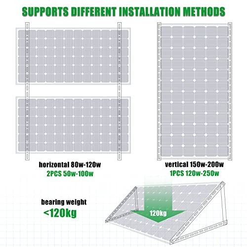 Adjustable Solar Panel Mounting Brackets - 2 Sets 45 inch Durable Tilt Solar