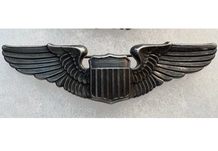 5 WWII / Prewar 1930’s USAC USAAF Full Size Sterling Silver Pilot Wings