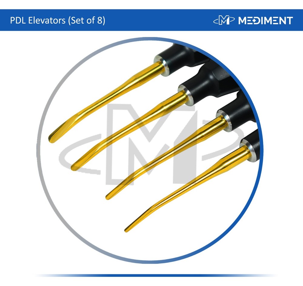 Set of 8 Luxating Elevators PDL Precise Tips Dental Surgical CE