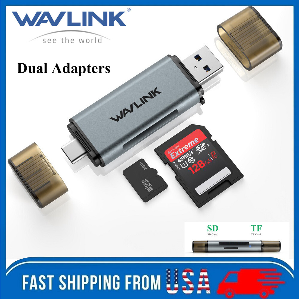 Wavlink SD Card Reader USB C/USB3.0 SDXC Micro SD Memory Card Reader Adapter