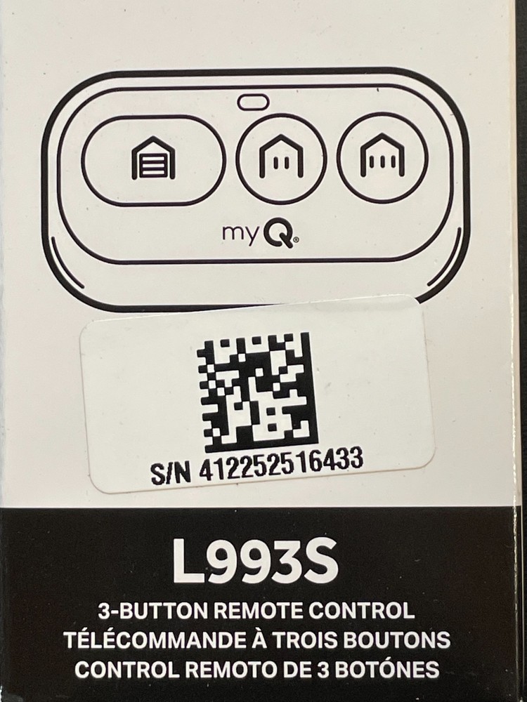 L993S Liftmaster 3 Button Visor Remote