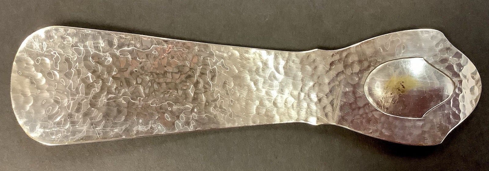 Vintage Wallace Silversmith Hammered Silver Plate Shoe Horn Silverplate Shoehorn