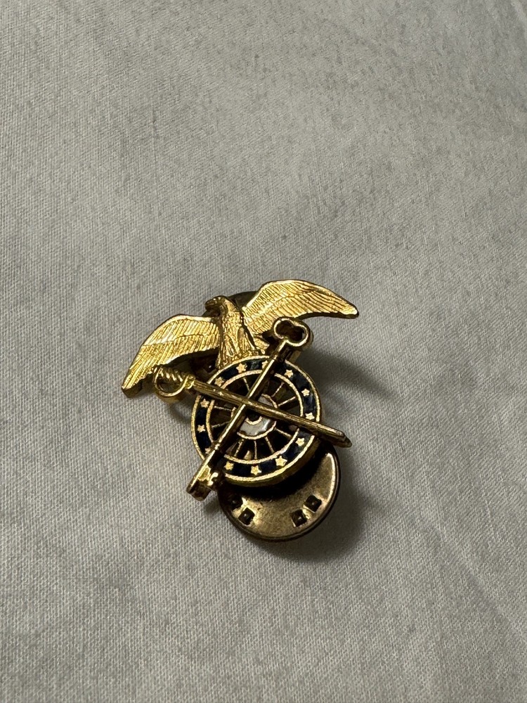 Vintage Quartermaster Corps Insignia Clasp Back Viet Nam