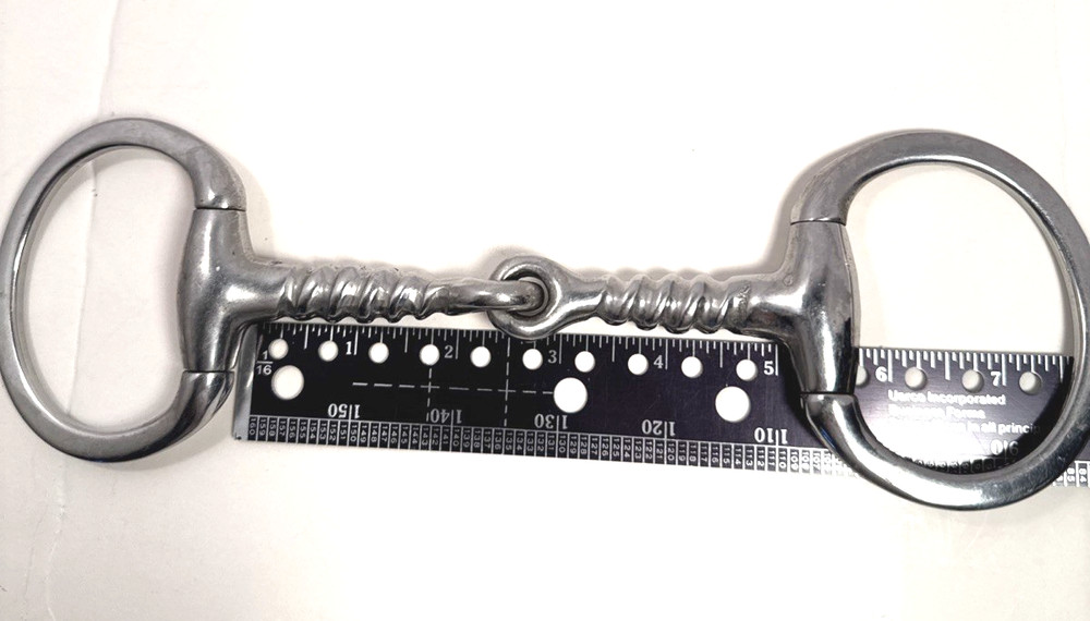 5” Eggbutt Snaffle Corkscrew Mouthpiece, With Flattened Rings