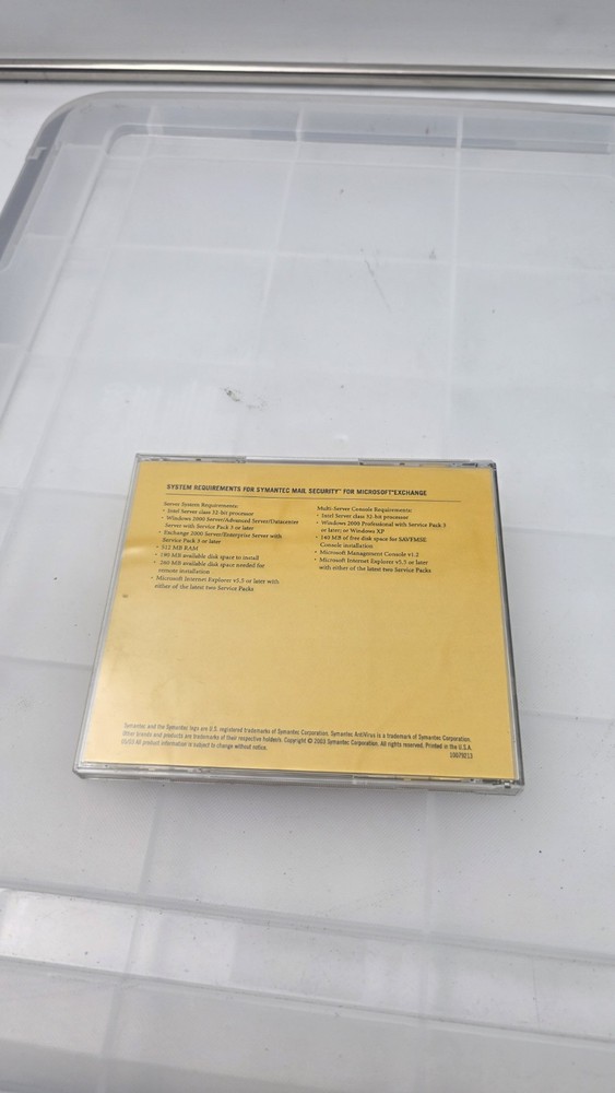 Symantec Antivirus Enterprise Edition Version 4