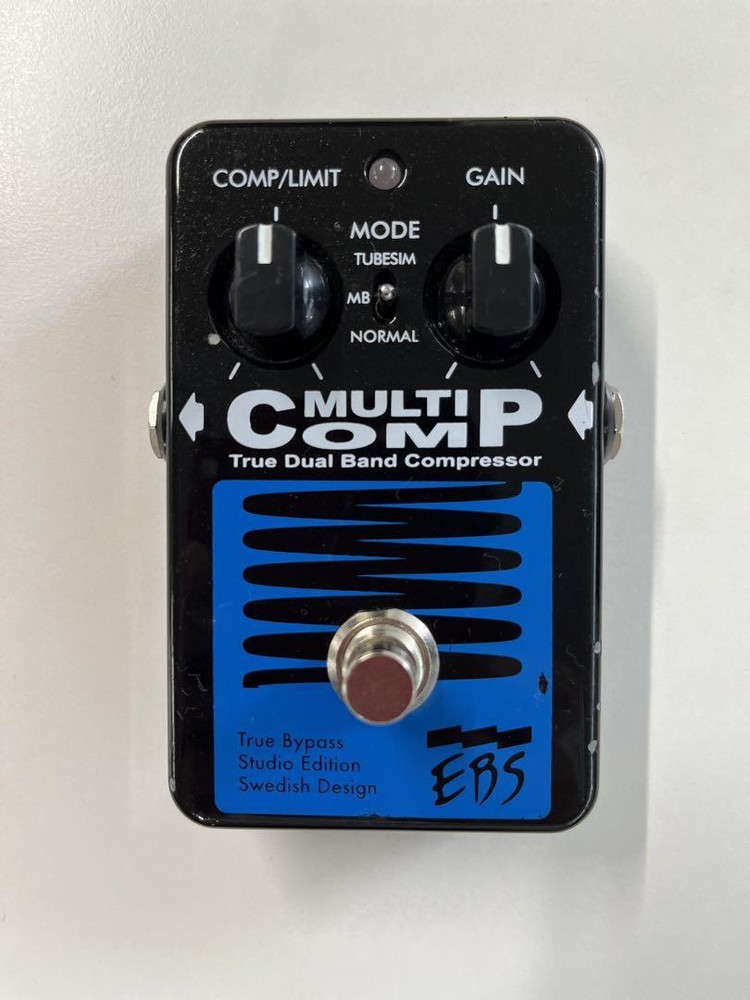 EBS Multi Comp Studio Edition Bass Effect Pedal True Dual Band Analog Compressor