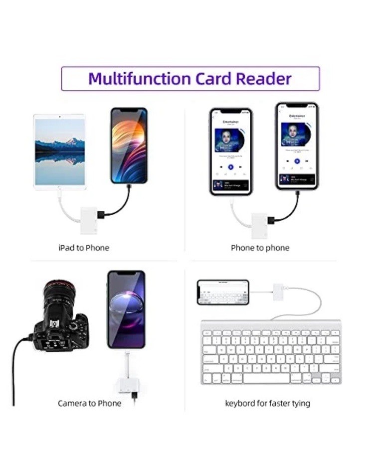 USB C to Micro SD TF Memory Card Reader, Compatible with iPad Pro, MacBook
