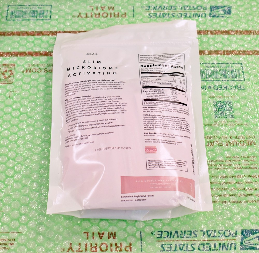 Plexus Slim Microbiome Activating Raspberry Lemon Watermelon 30 Packets 11/25