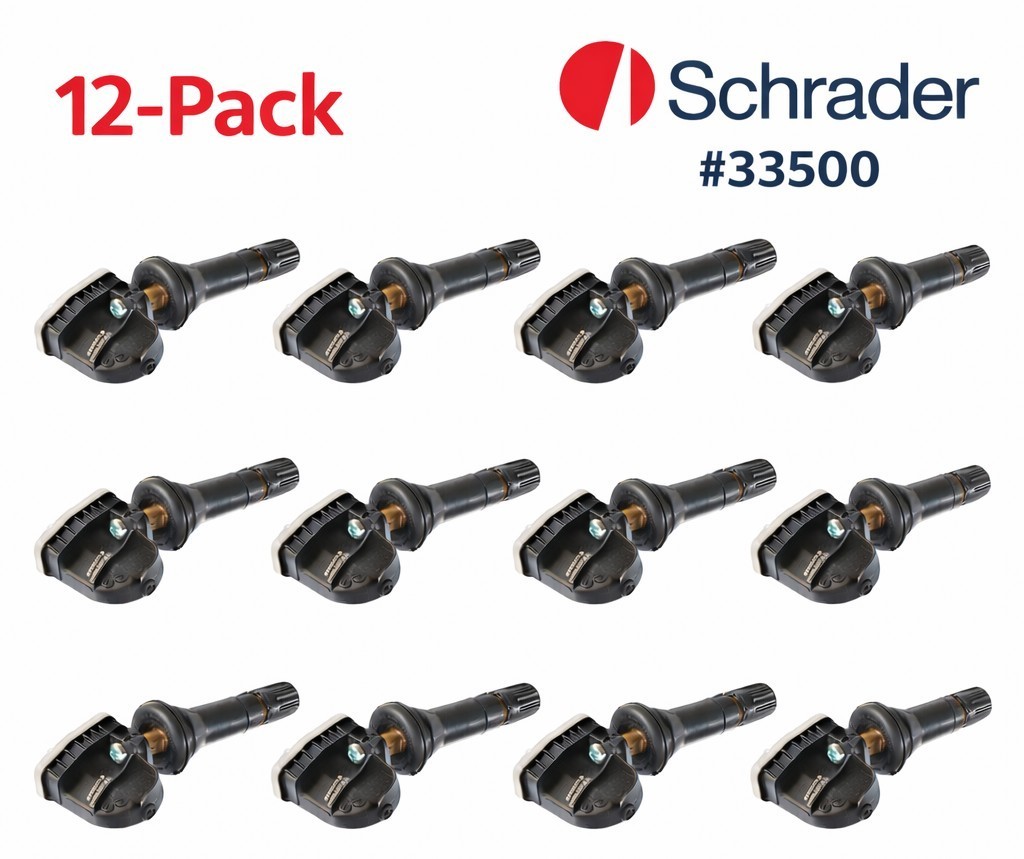 (12-PACK) SCHRADER 33500 EZ-SENSOR (NEW) PROGRAMMABLE RUBBER TPMS 315+433 MHZ