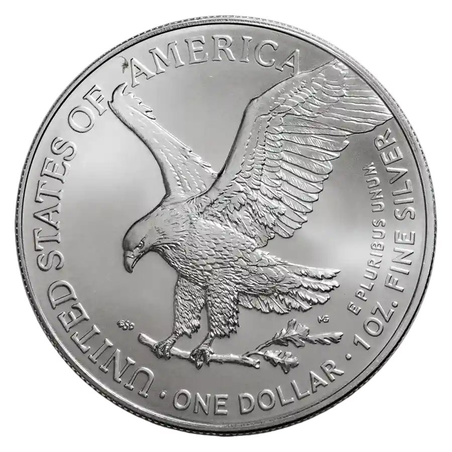 Tube of 20 - 1 oz Silver Eagle Coin BU - Random Year - US Mint Silver
