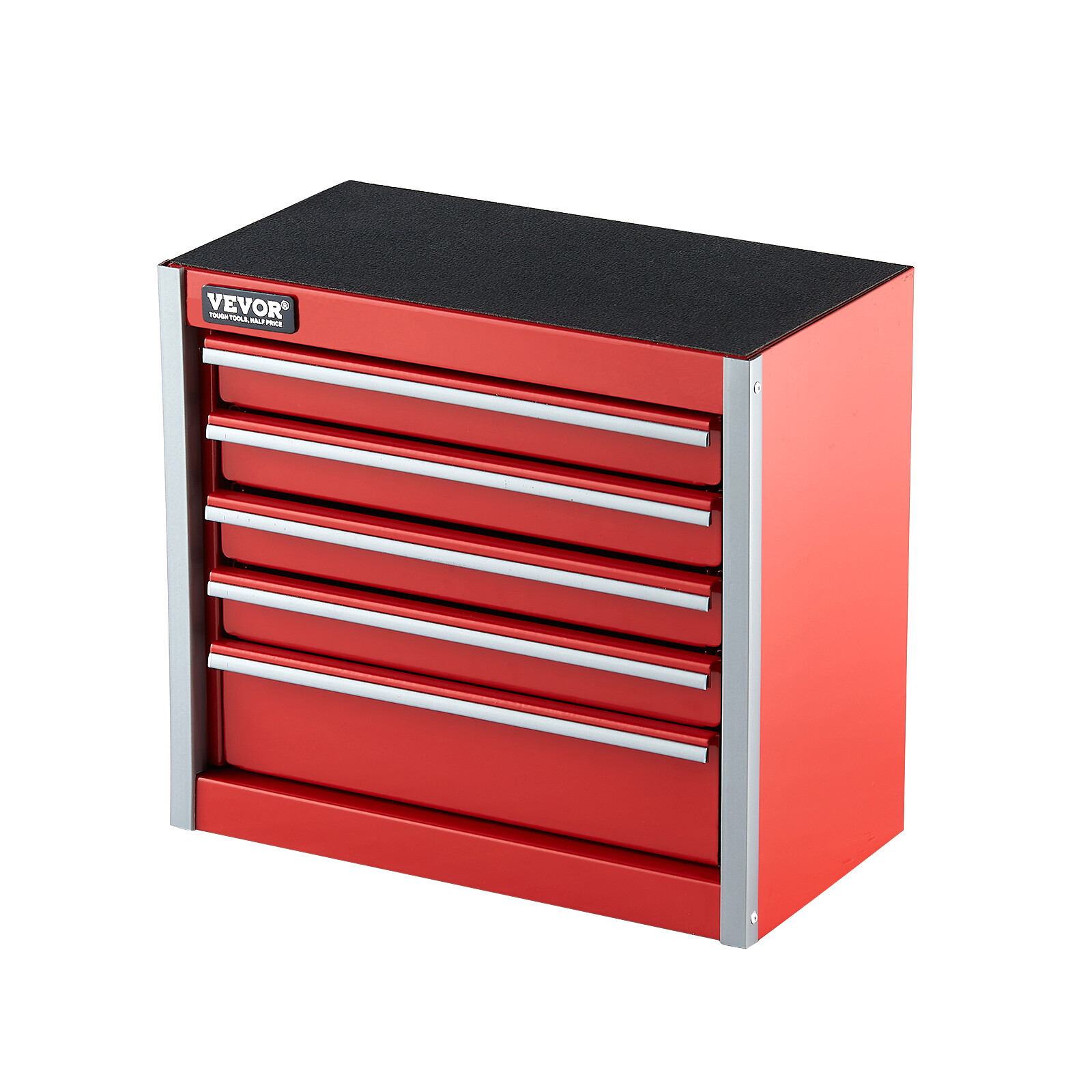 Tool Box 8.6-inch Portable Metal Tool Box with 5 Drawers Tool Organizer Red