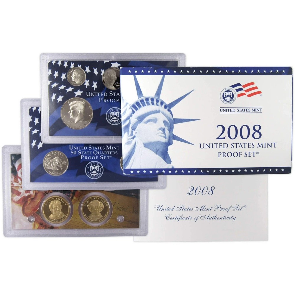 2007-2011 U.S. Mint 5 Proof Sets w/ OGP Box & COA -As Is
