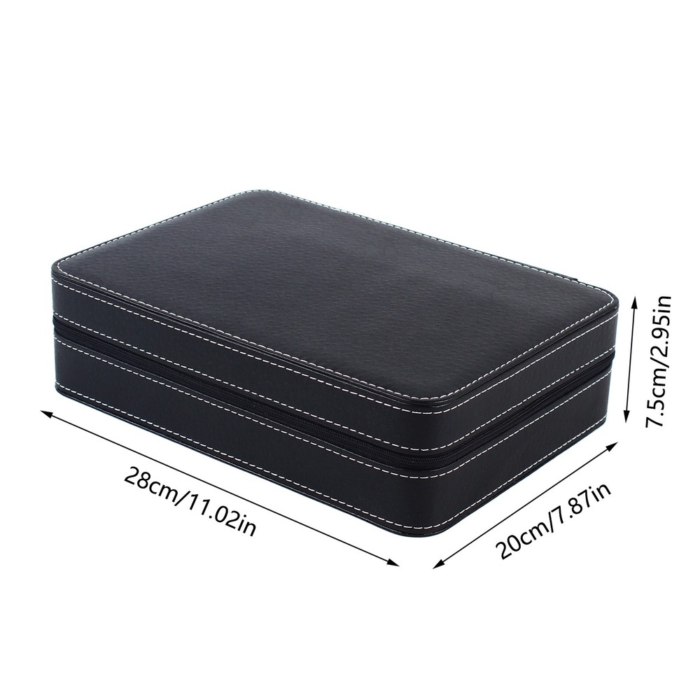 New Multiple Sizes Watch Display Case Storage Box Case | Leather Rounded Corner
