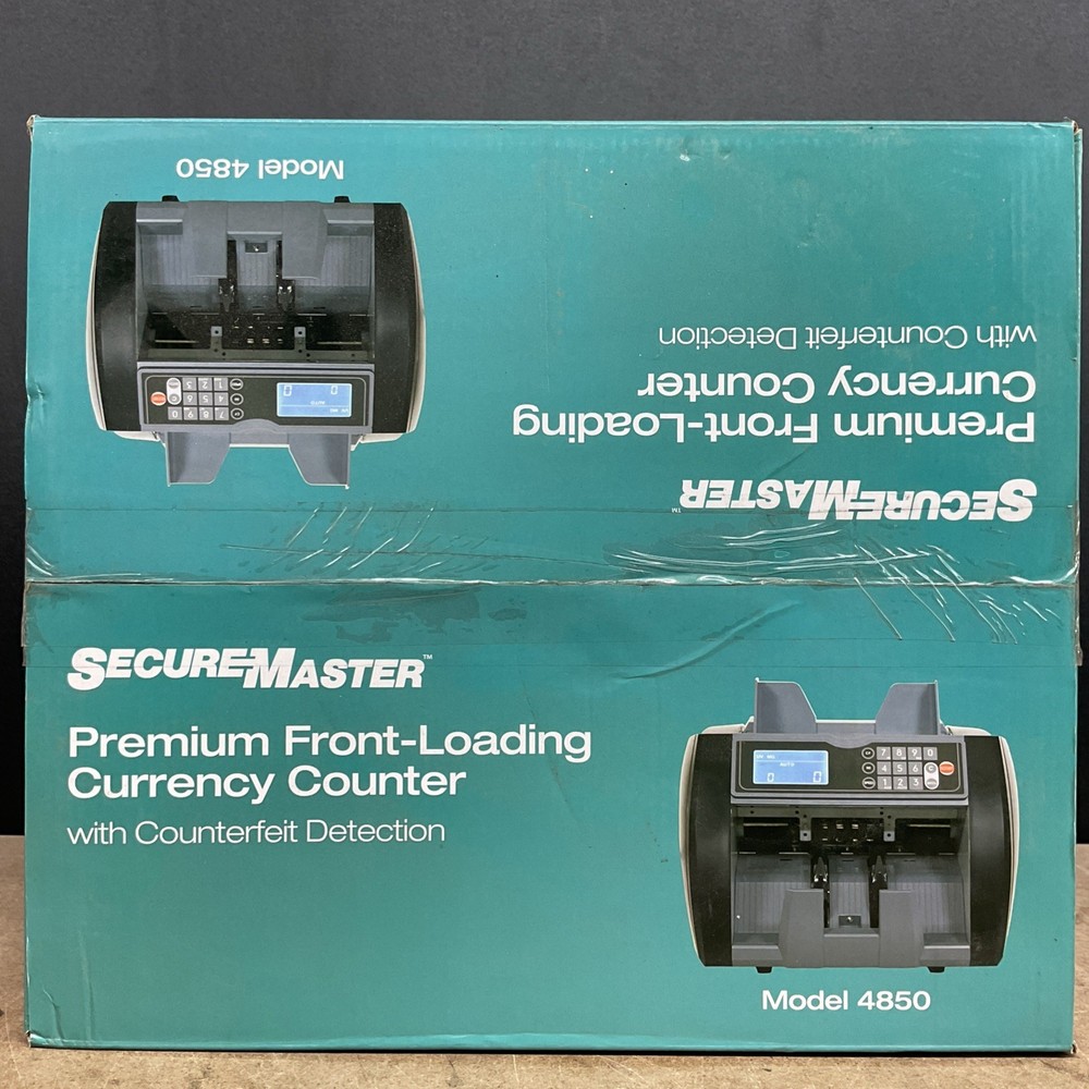 Secure Master Model 4850 Premium Front-Loading Currency Counter - Brand New