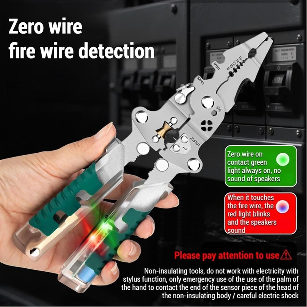 DIY Portable Multi-Functional Fold Wire Stripper Scissor w/ Electrical Test US
