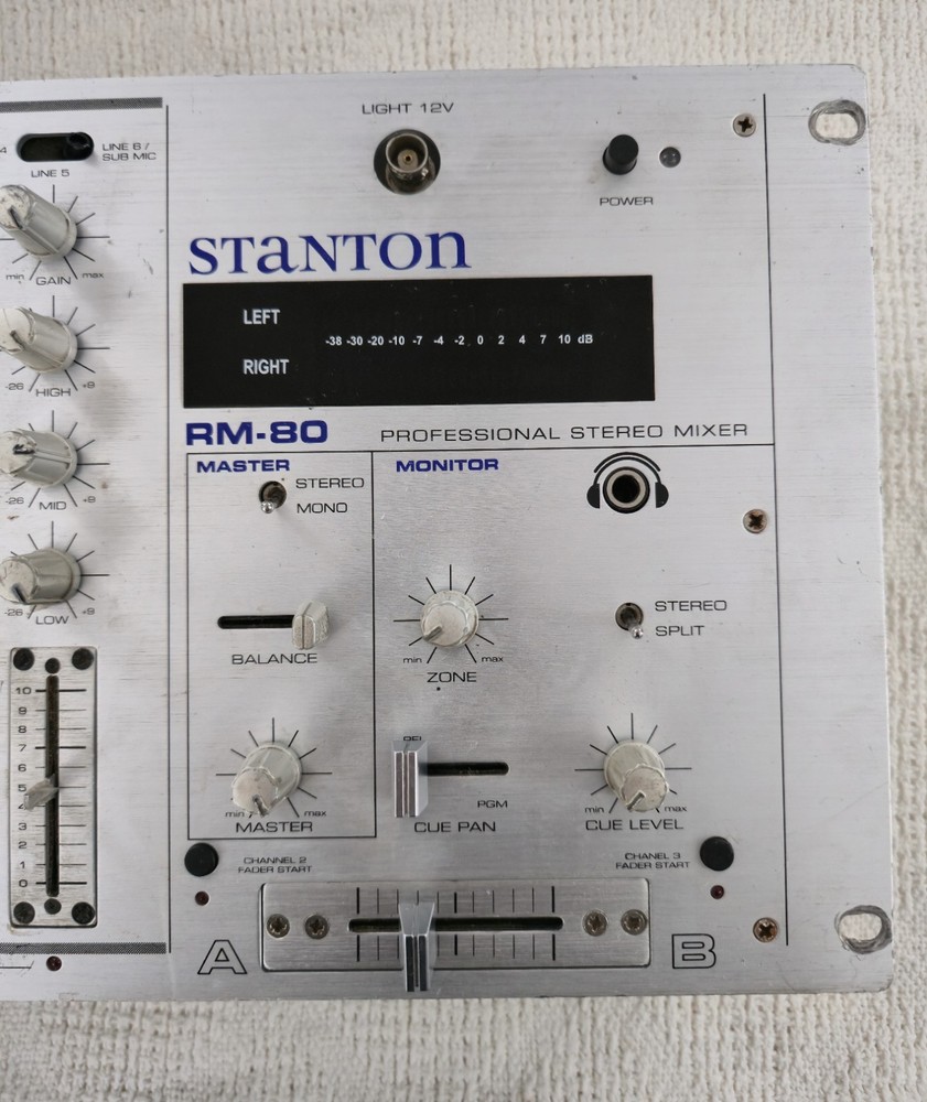 Stanton RM-80 Professional Stereo Mixer Clean Great Shape Untested Nice!