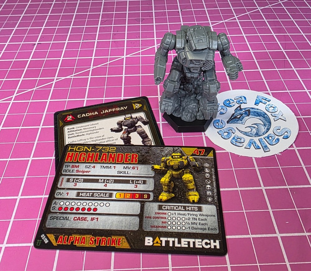 BattleTech Jumping Highlander Mech - Northwind Highlander's Command Lance +Cards