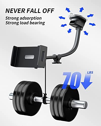 Tablet Car Mount Windshield Dashboard, Suction Cup Long Gooseneck Tablet