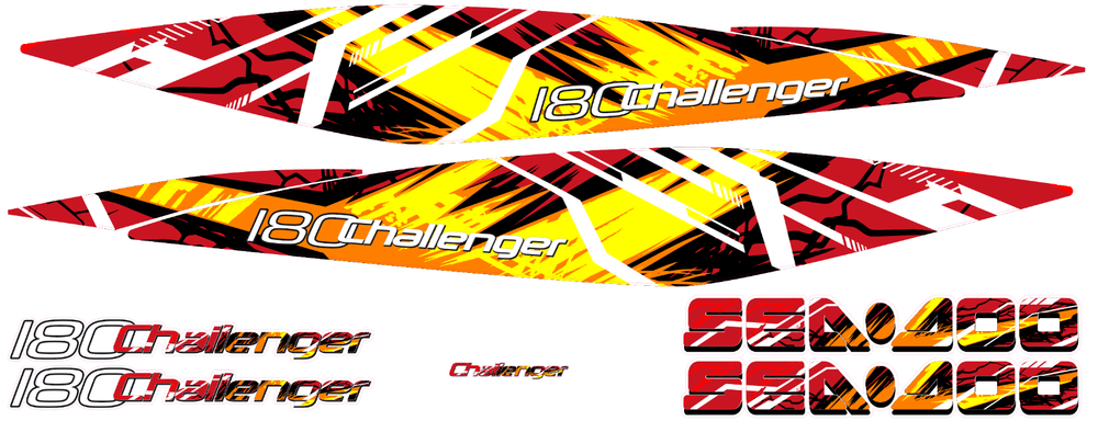 CHALLENGER 180 sticker SEADOO full kit graphic replacement 2005 2010 Electric