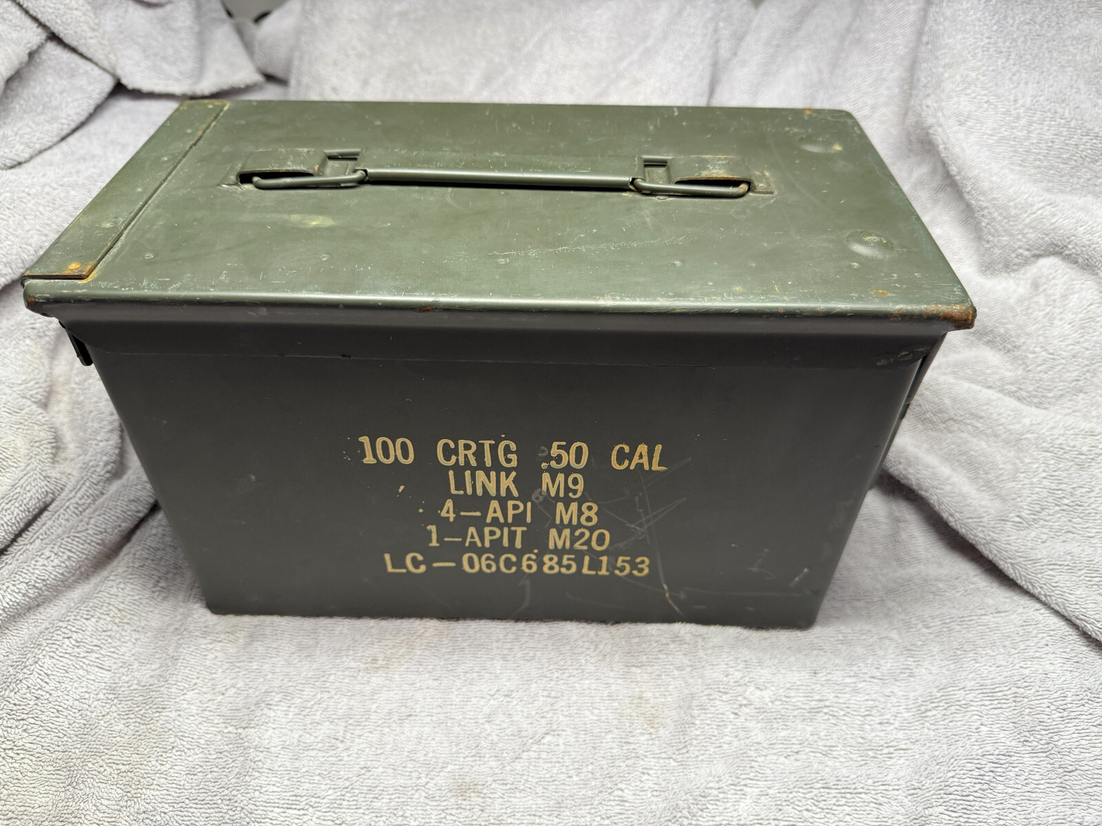 Genuine Military Metal M2A1 / M2A2 Ammo Can, .50 cal, 5.56mm *Great Storage*