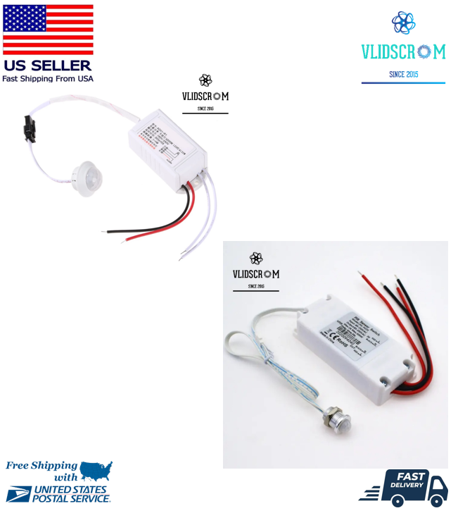 IR PIR Infrared Body Motion Sensor Automatic Auto Light Lamp Control Switch 110V