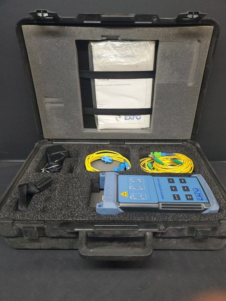 Exfo Fiberoptic Light Source Meter FLS-230A w/Case Leads AS IS