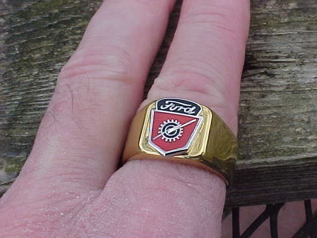 1950s 1960s FORD TRUCK LOGO GOLD CHROME RING #13 NOS HI- QUALITY CLASS