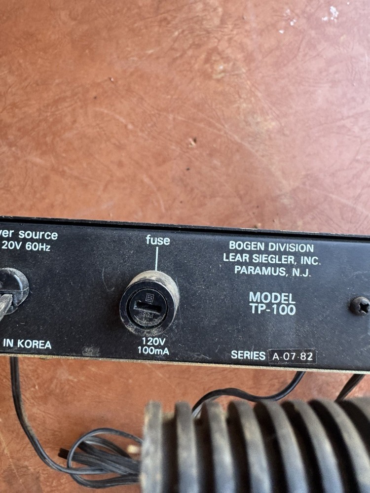 Bogen TP-100A Digital Tuner Powers On